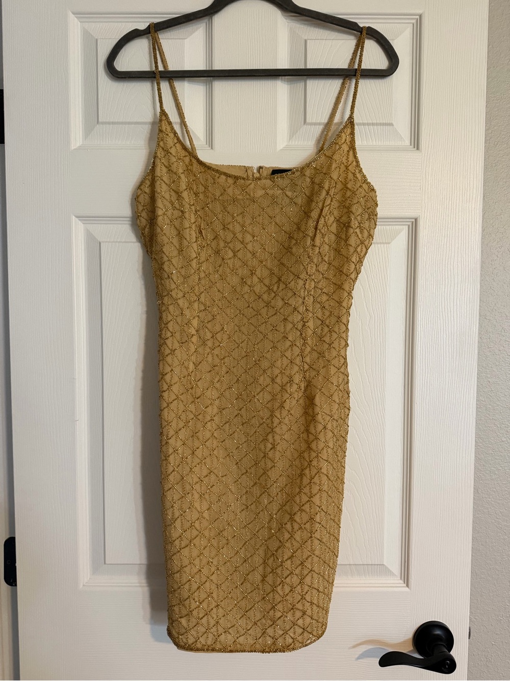 NWT Chaudry Vintage Deadstock Beaded Mini Dress